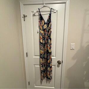 Navy floral maxi dress